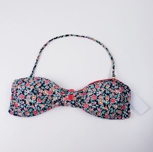 Jessica Simpson navy floral swim top